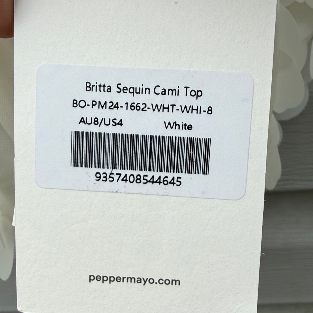 Peppermayo | NWT Britta Sequin Cami Top size 4 - Picture 3 of 5